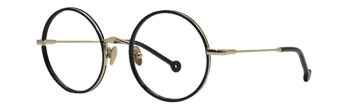 Laetitia 312 — Pale Gold / Black, three-quarter view