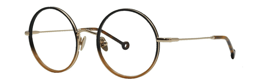 Laetitia 448 — Pale Gold / Black Beige, three-quarter view