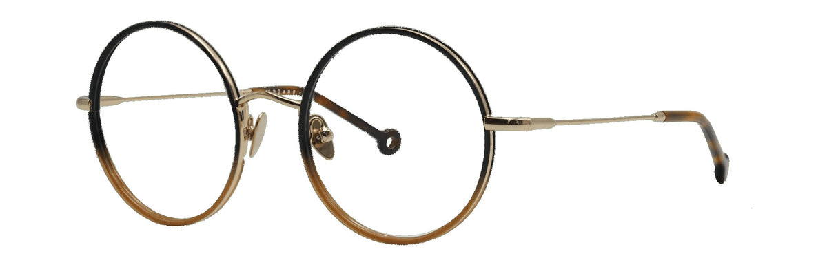 Laetitia 448 — Pale Gold / Black Beige, three-quarter view