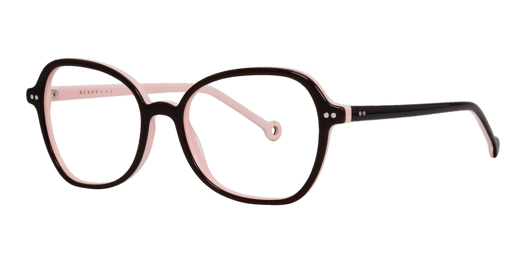 Aline 703 — Black on Pink, three-quarter view