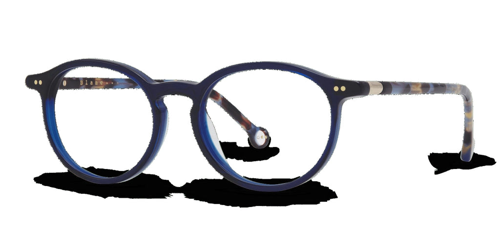 Beatrice 824 — Blue / Mottled Blue, three-quarter view