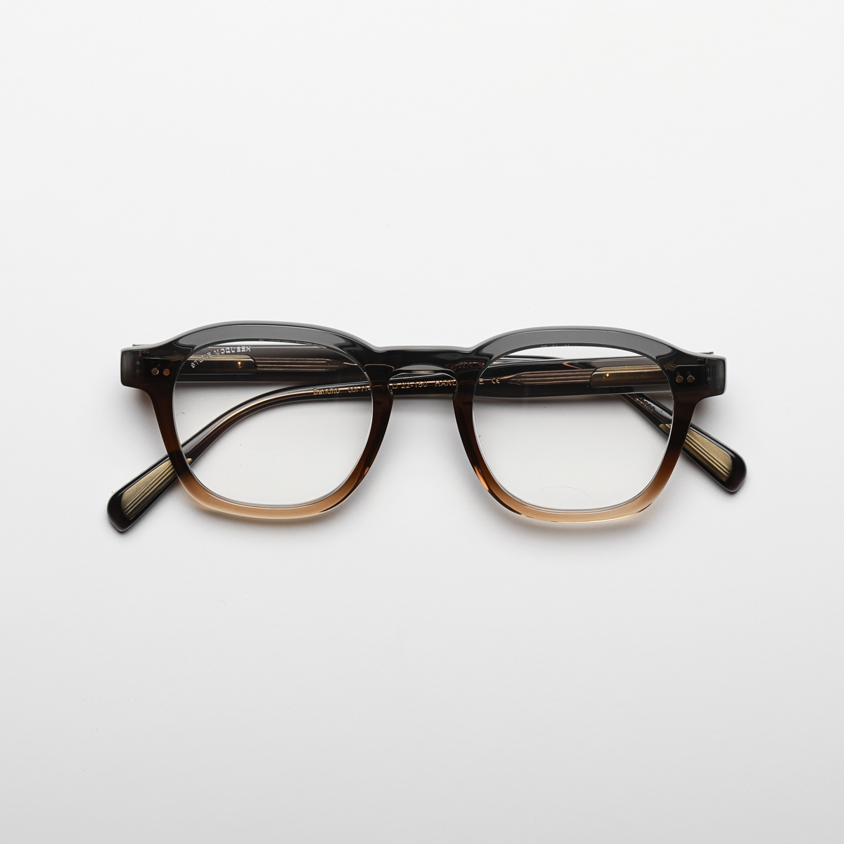 Steve McQueen Bandito Optical 114 – Blue to Clear Brown – front view