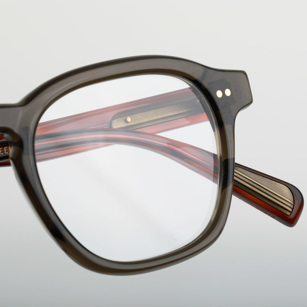 Steve McQueen Bandito Optical M-051 Crystal Khaki & Tortoise Temples - angle 2