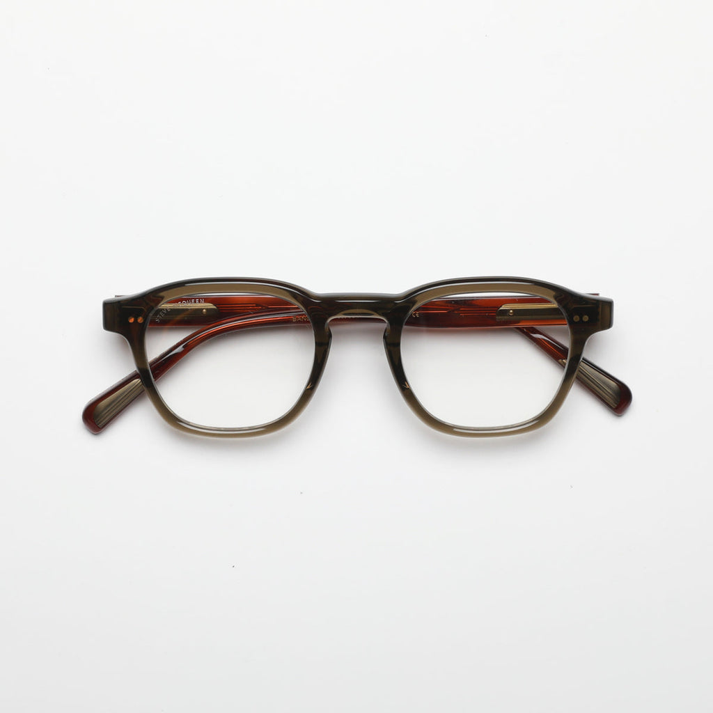Steve McQueen Bandito Optical M-051 Crystal Khaki & Tortoise Temples - angle 4