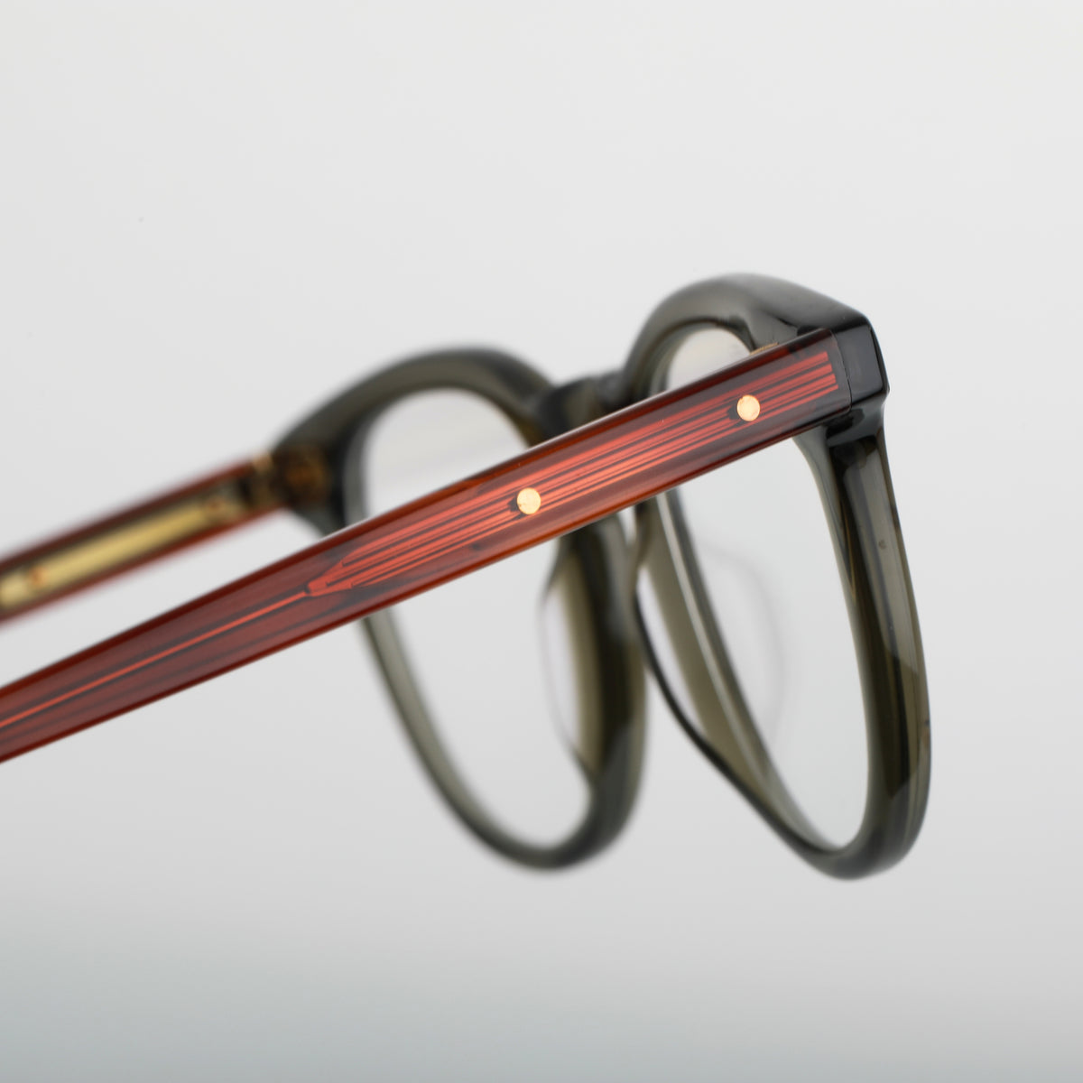 Steve McQueen Carmel Optical C-051 Crystal Khaki & Tortoise Temples - angle 2