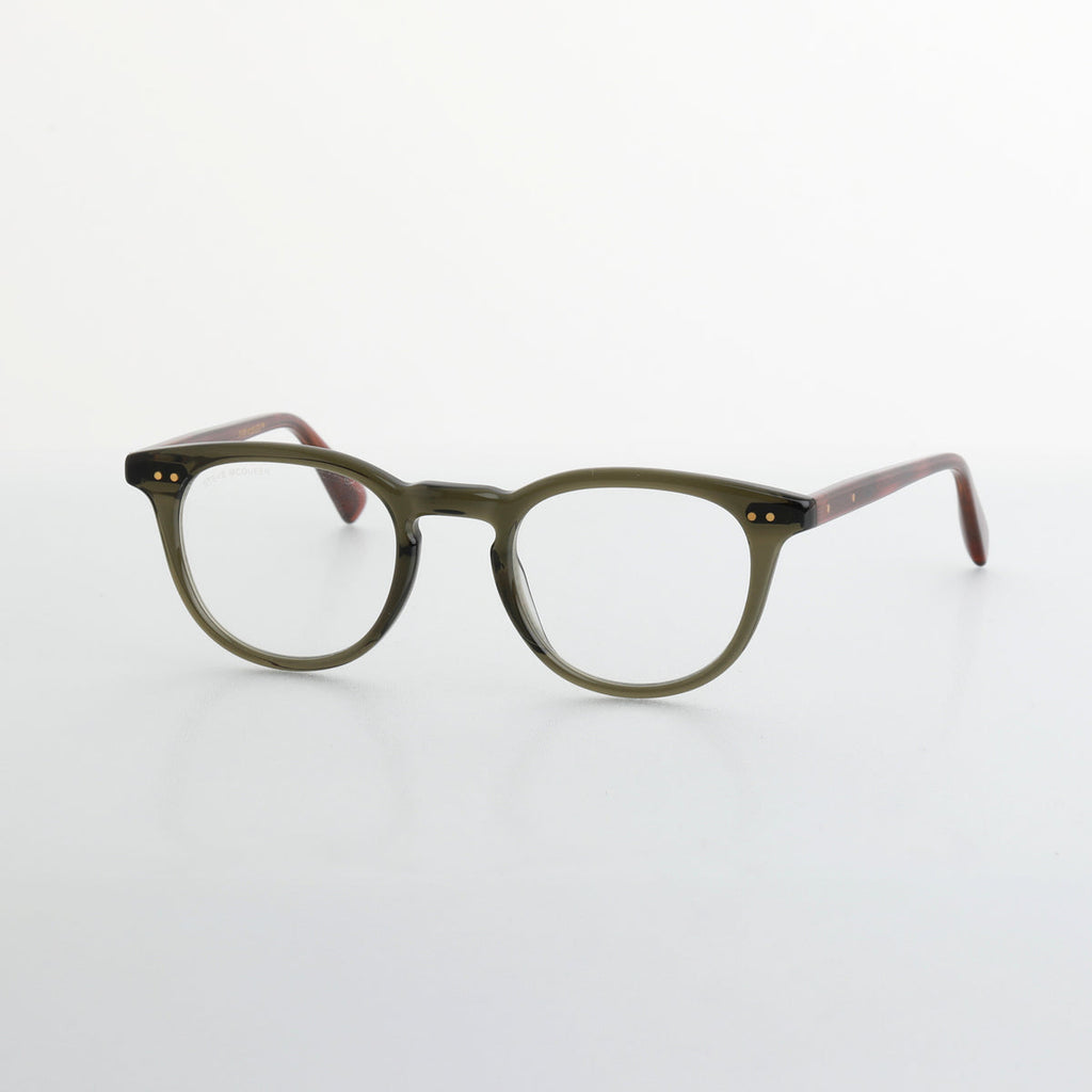 Steve McQueen Carmel Optical C-051 Crystal Khaki & Tortoise Temples - angle 3