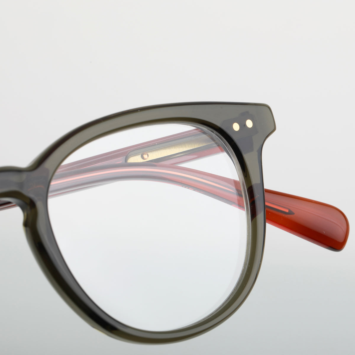 Steve McQueen Carmel Optical C-051 Crystal Khaki & Tortoise Temples - angle 4