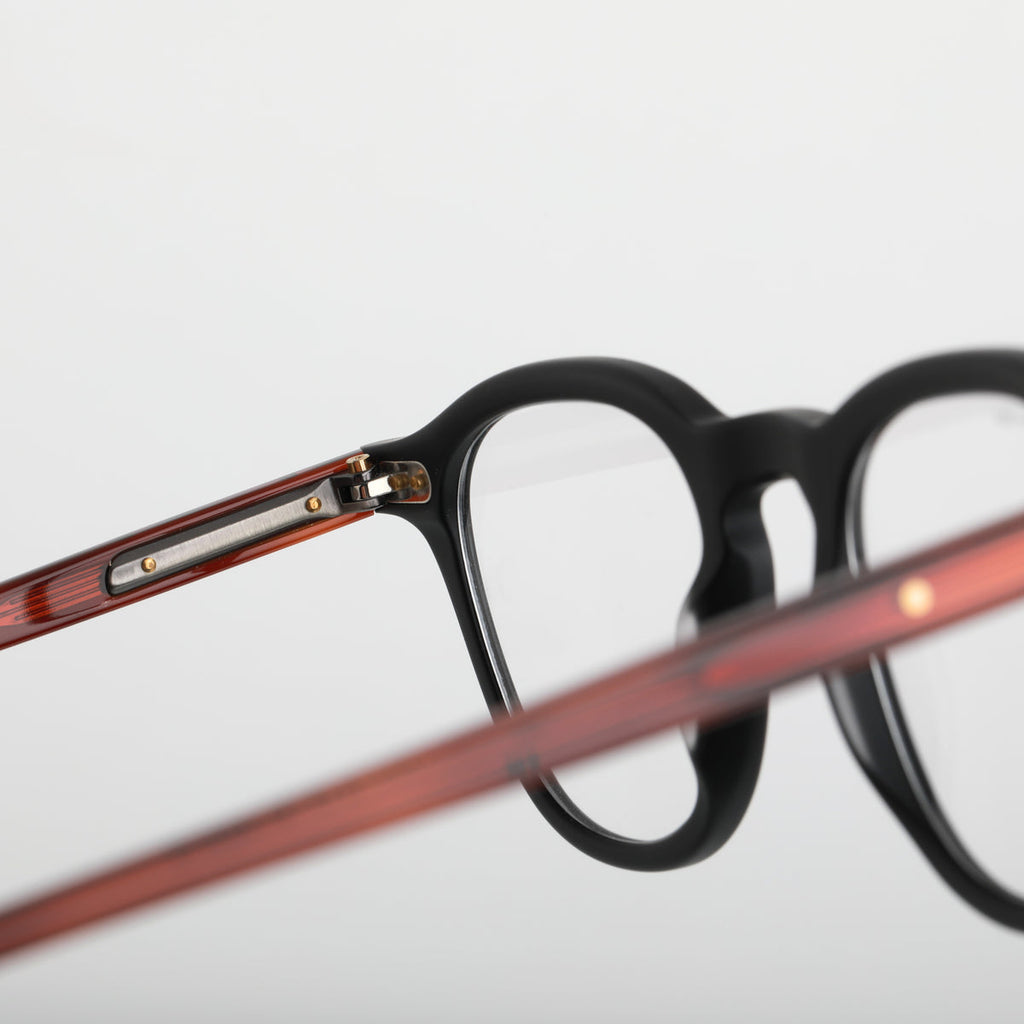Steve McQueen Getaway Optical M-172 Matte Black & Tortoise Temples - angle 2
