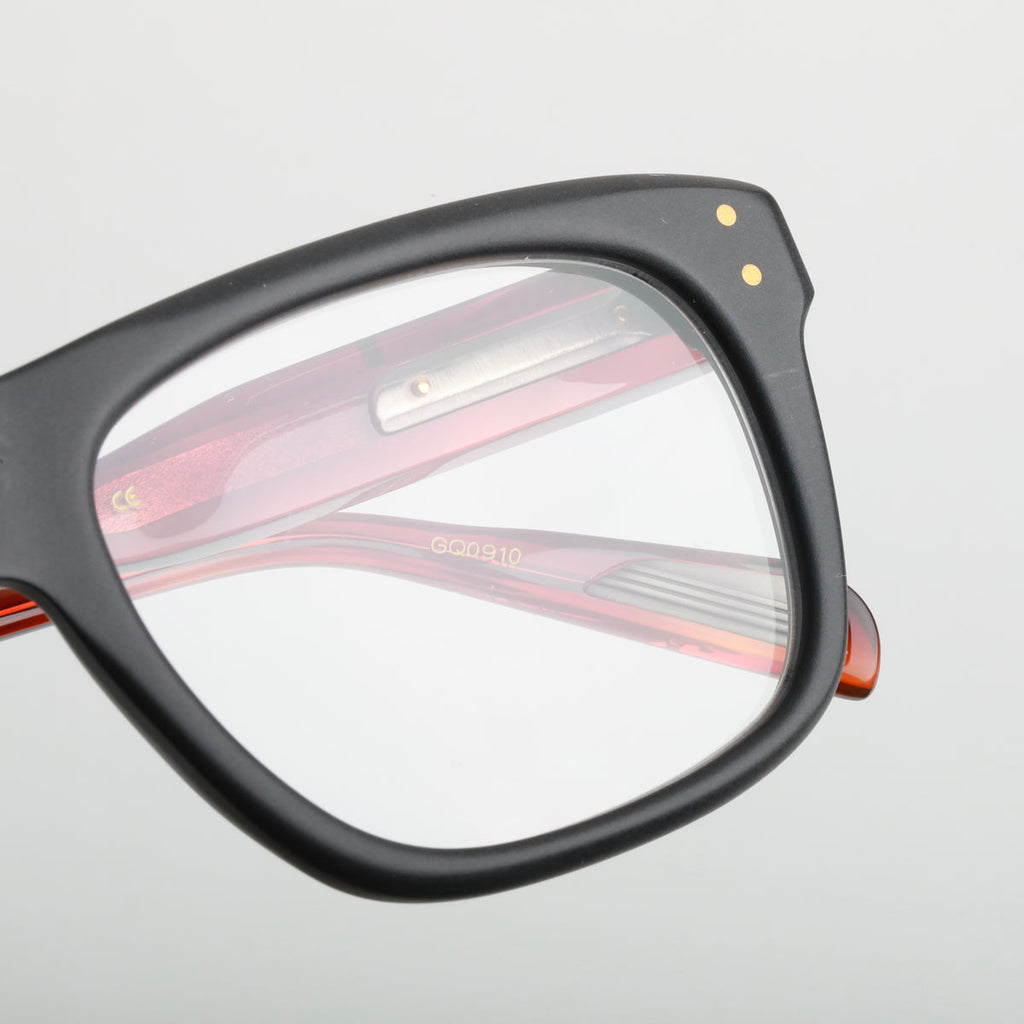 Steve McQueen Henri Optical 172 Matte Black & Tortoise Temples - angle 3