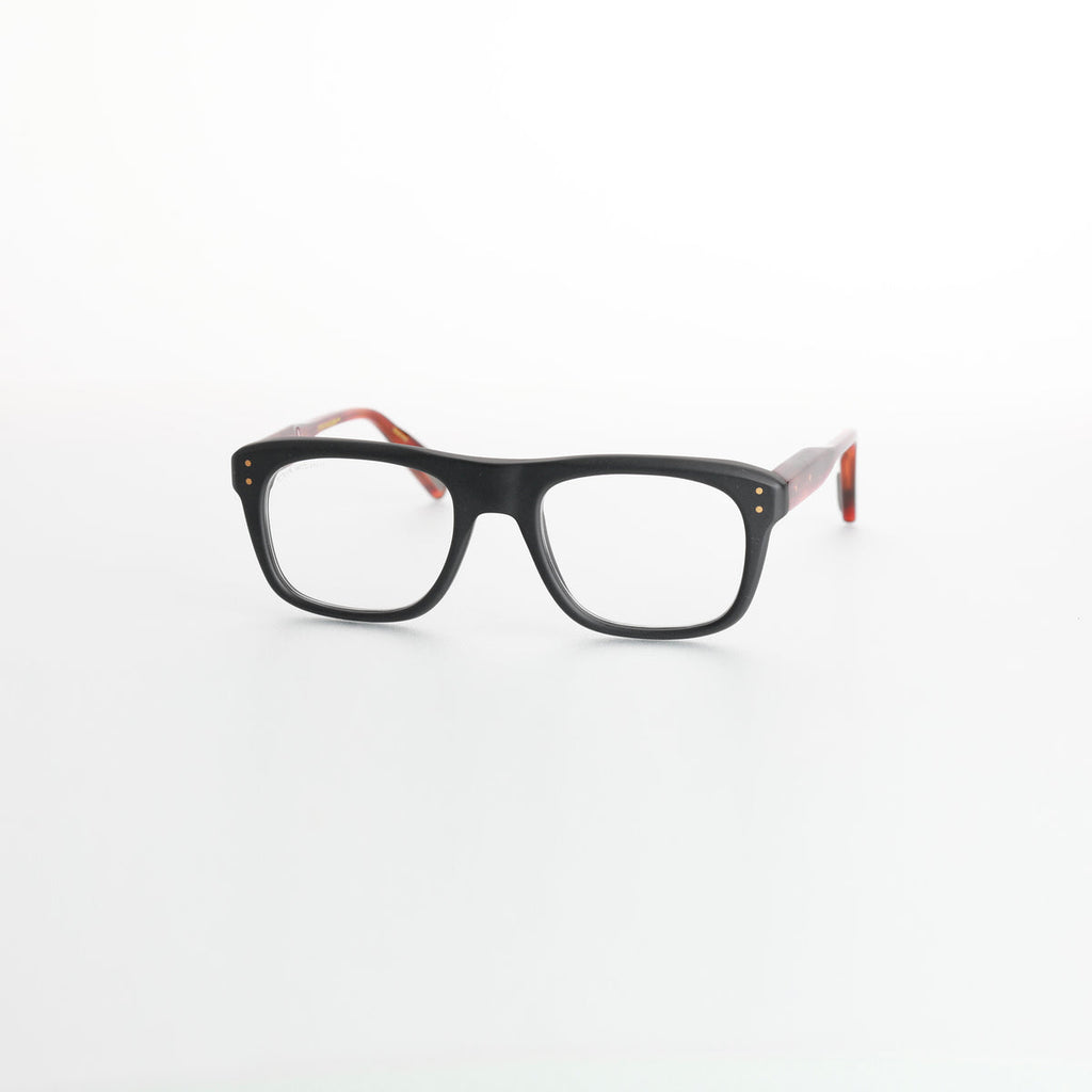 Steve McQueen Henri Optical 172 Matte Black & Tortoise Temples - angle 4