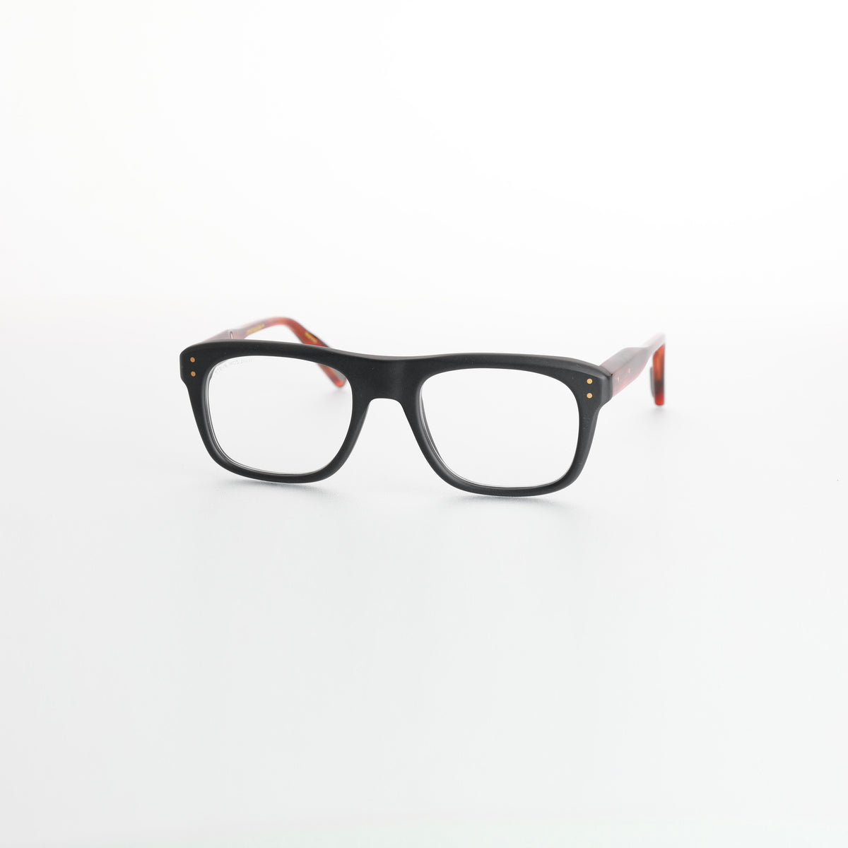 Steve McQueen Henri Optical 172 Matte Black & Tortoise Temples - angle 4