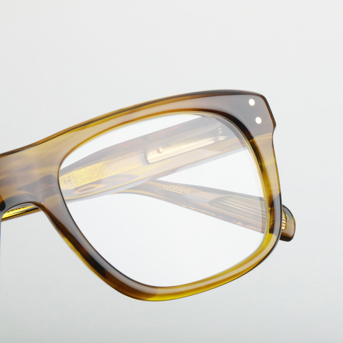 Steve McQueen Henri Optical 182 Jaspe Yellow Khaki - angle 3