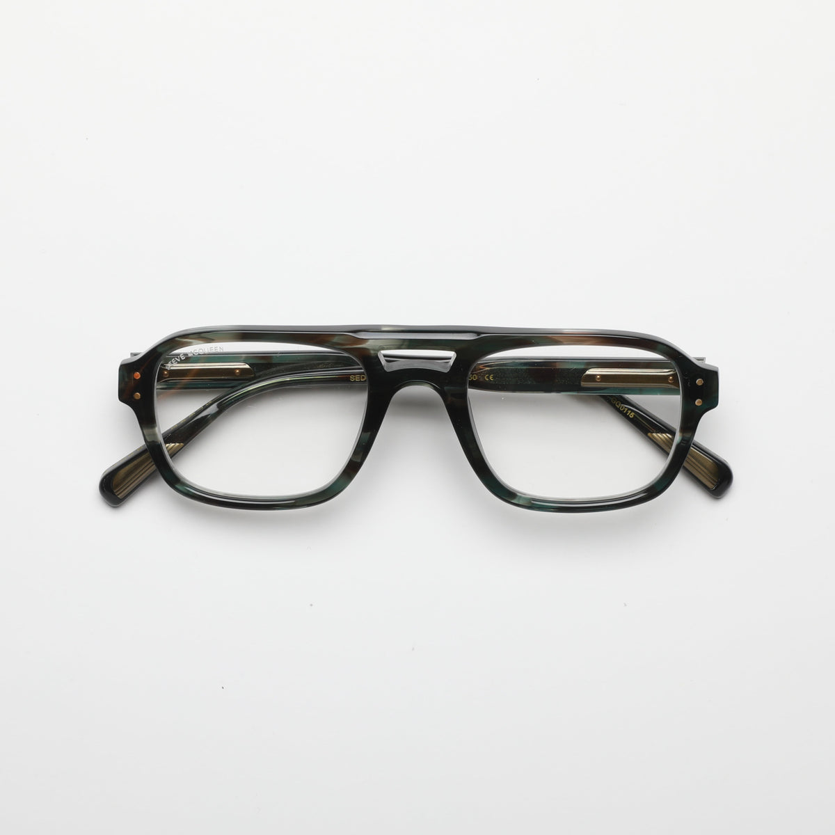 Steve McQueen Seducer optical 186 — Jaspe Blue Green