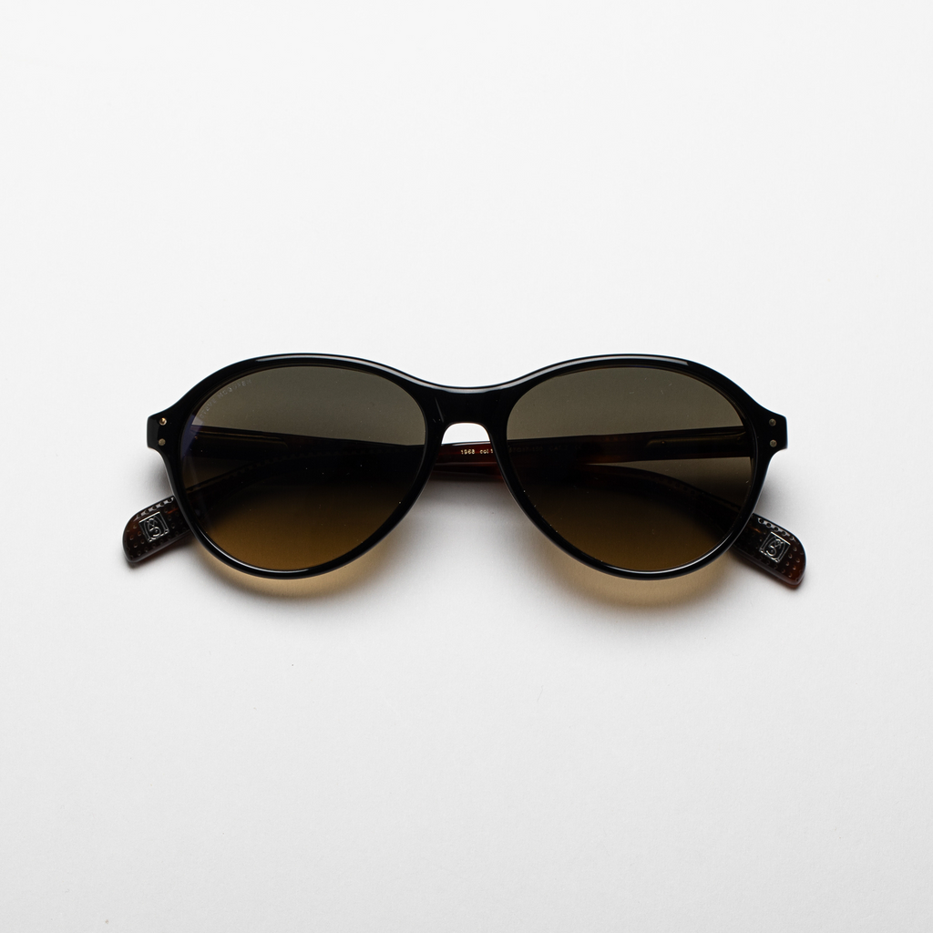 Steve McQueen 1968 SUN 1001 — Black & Tortoise Temples