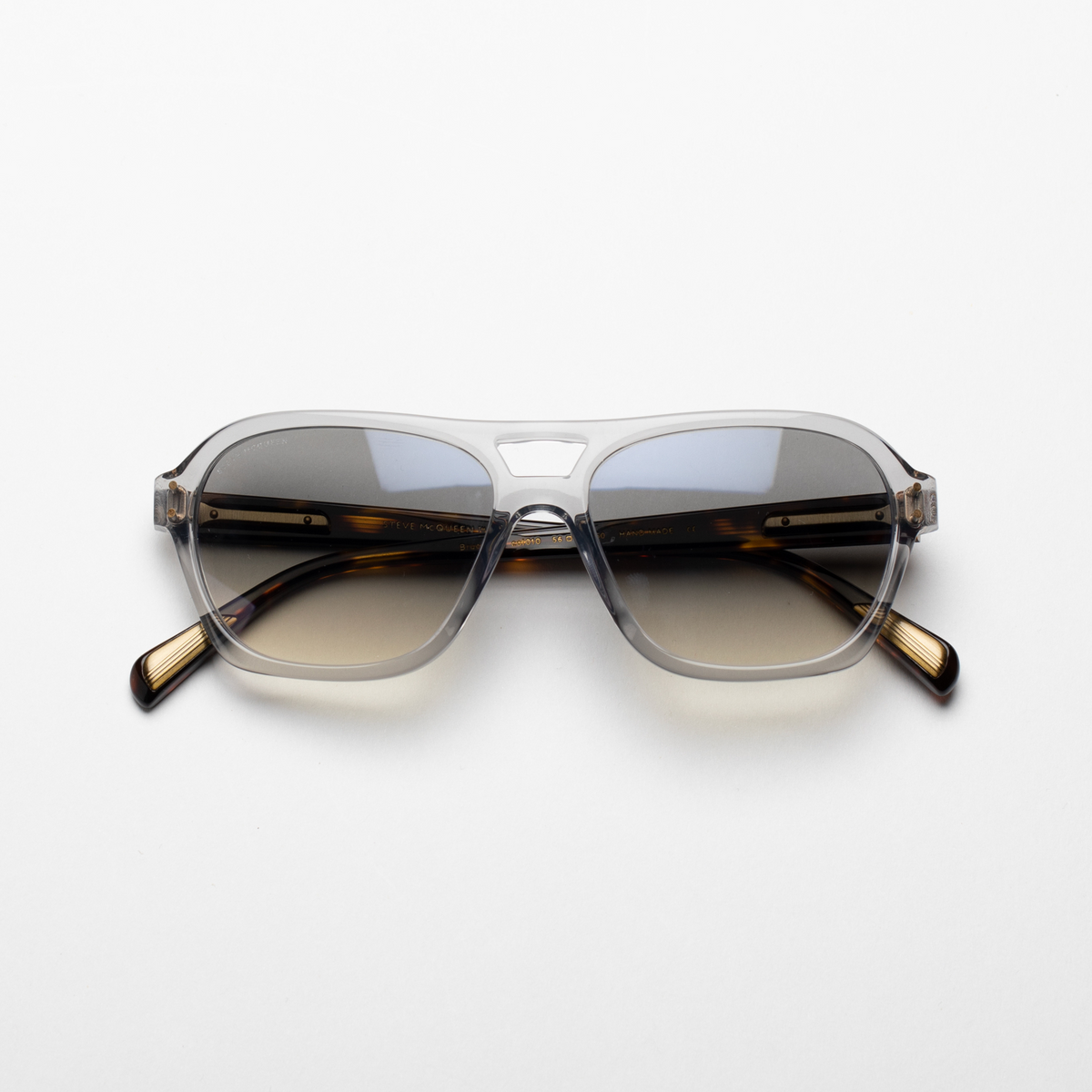 Steve McQueen Bruce SUN 010 — Light Crystal Blue & Tortoise Temples