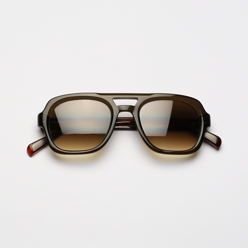 Steve McQueen LIMITS SUN 051 — Crystal Khaki & Tortoise Temples