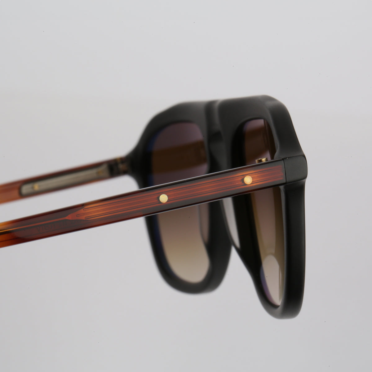 Steve McQueen Papillon Sun 172 Matte Black & Tortoise Temples - angle 4