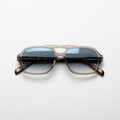 Steve McQueen SEBRING SUN 010 — Light Crystal Blue & Tortoise Temples