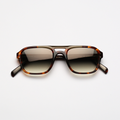 Steve McQueen SEDUCER SUN 120 — Tortoise & Crystal Khaki Front Bar