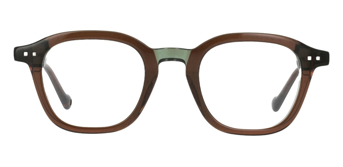 Adam BRVE — Brown on Translucent Green, front view