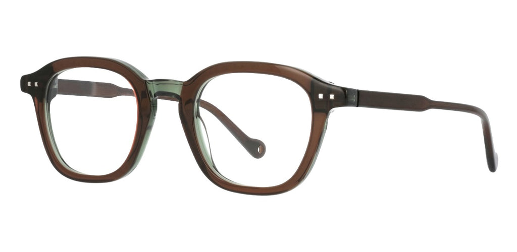 Adam BRVE — Brown on Translucent Green, three-quarter view