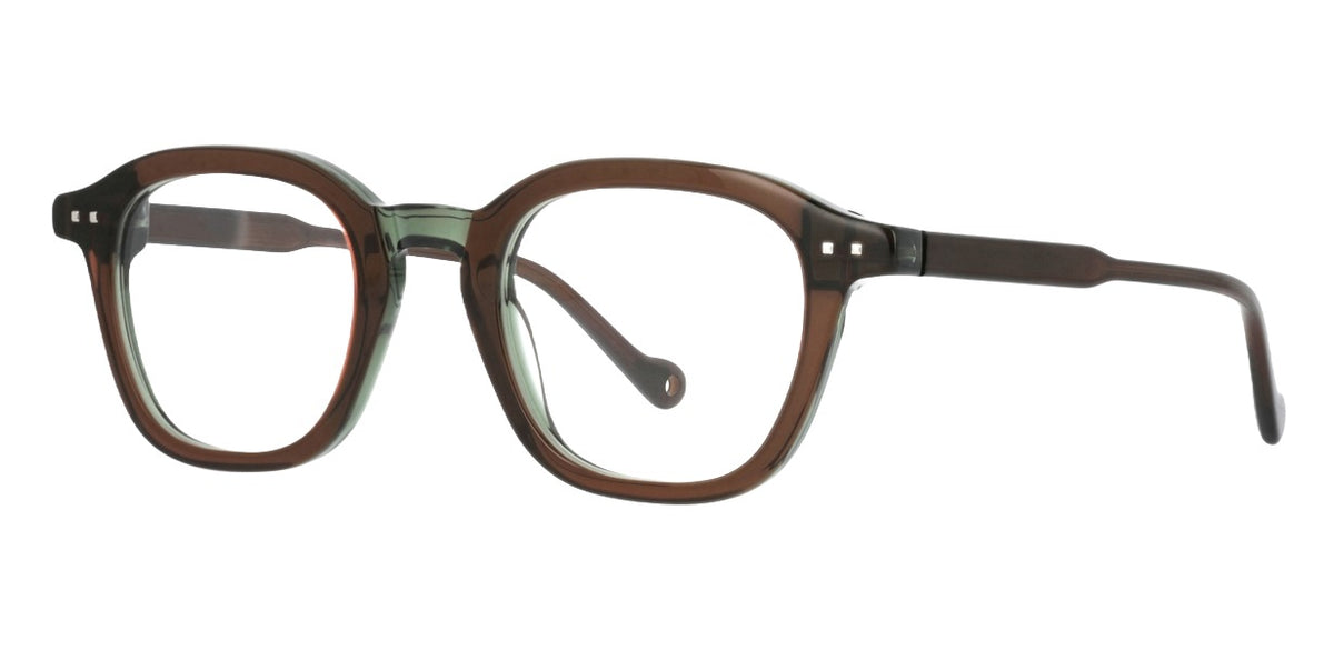 Adam BRVE — Brown on Translucent Green, three-quarter view