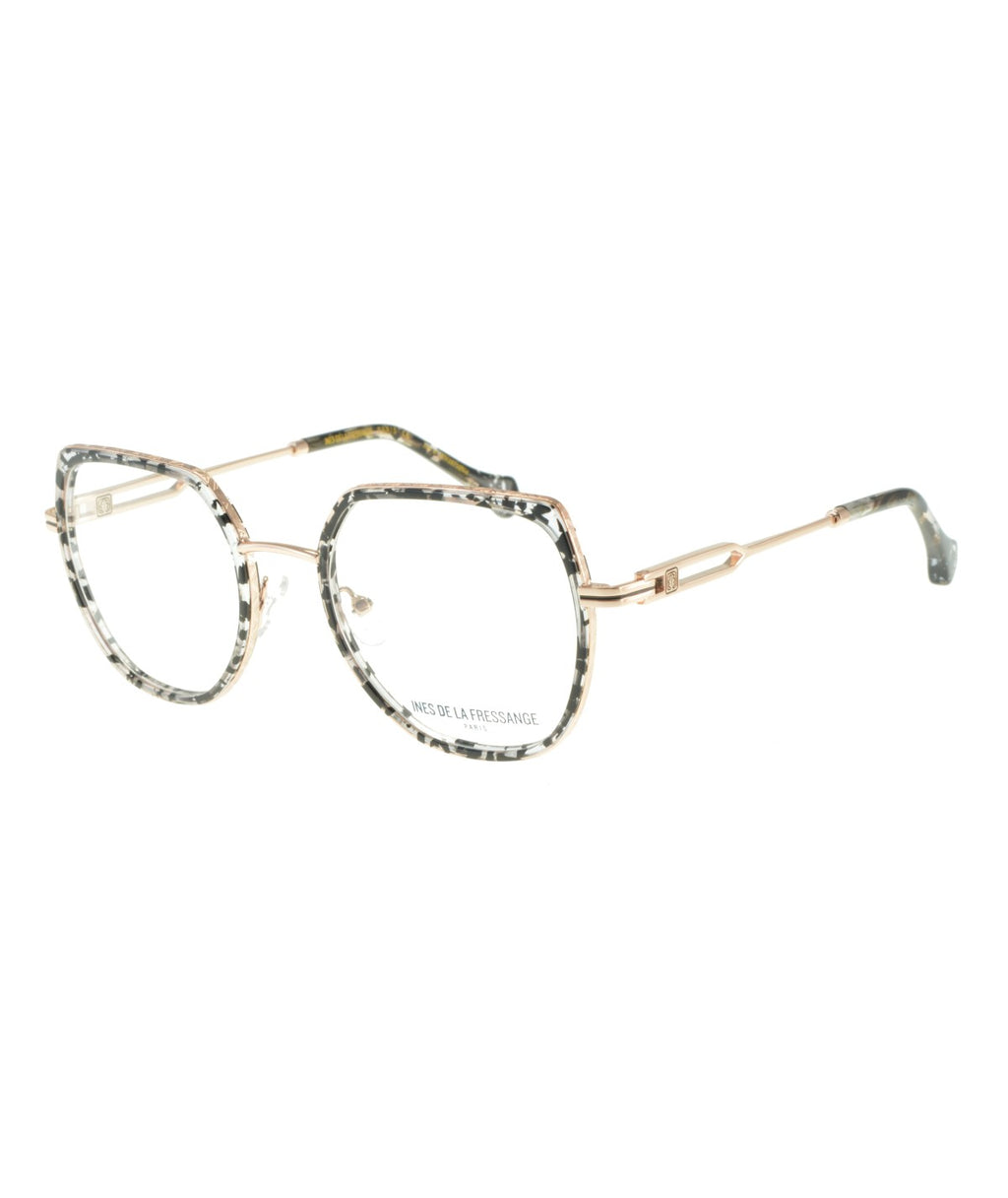 Inès de la Fressange Paris CAROLE c1 black texture eyeglass frame