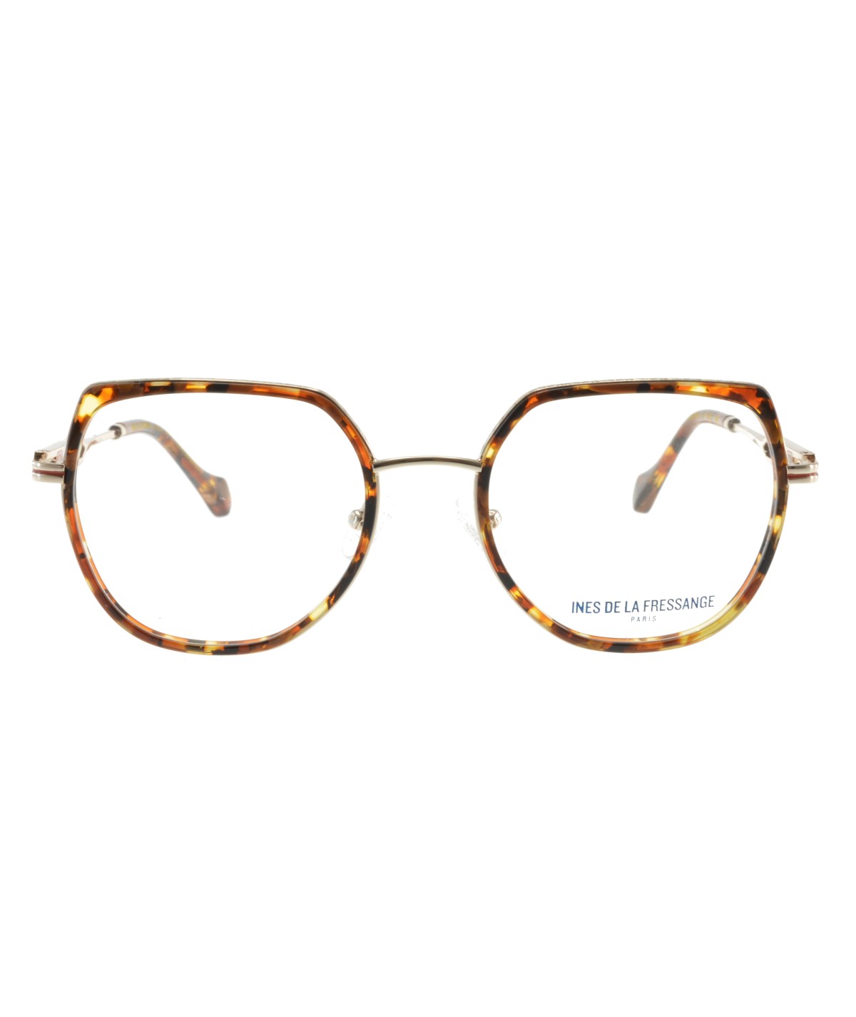 Inès de la Fressange Paris CAROLE (C4) BROWN TEXTURE eyeglass frame – front view