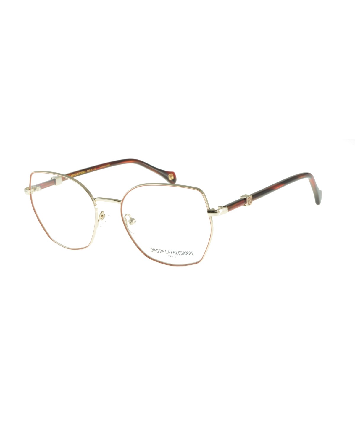 Inès de la Fressange Paris CECILE (C4) CORAL / GOLD eyeglass frame