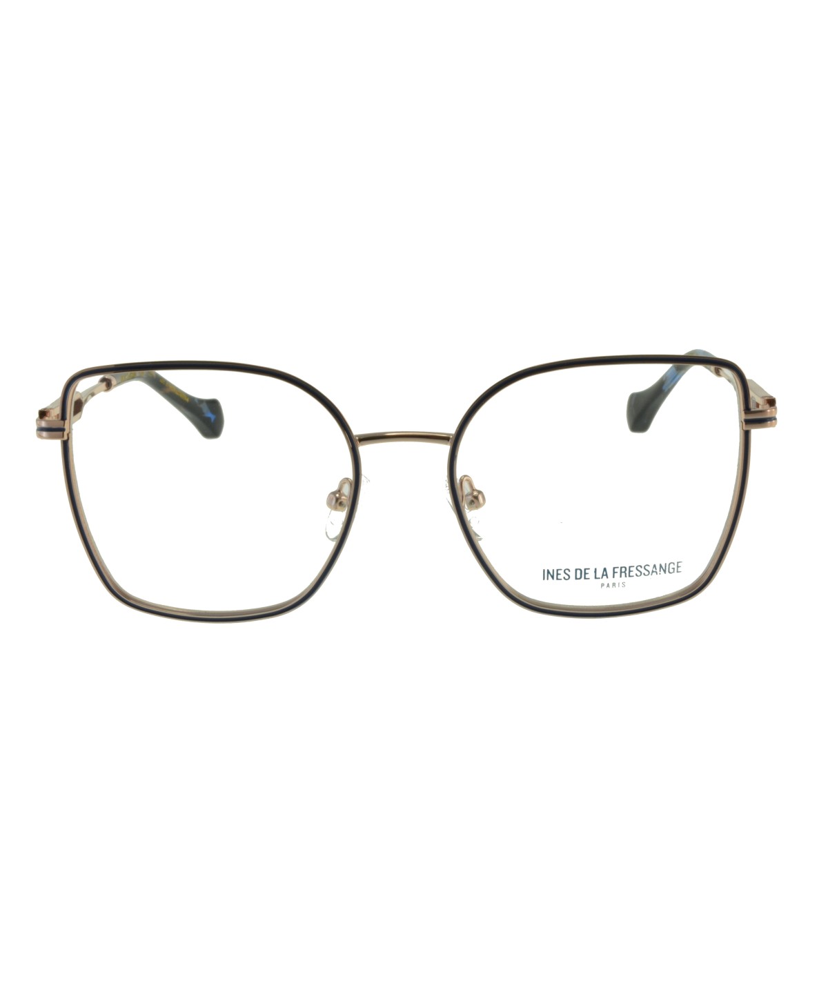 Inès de la Fressange Paris CELINE (C3) BLUE / GOLD eyeglass frame – front view