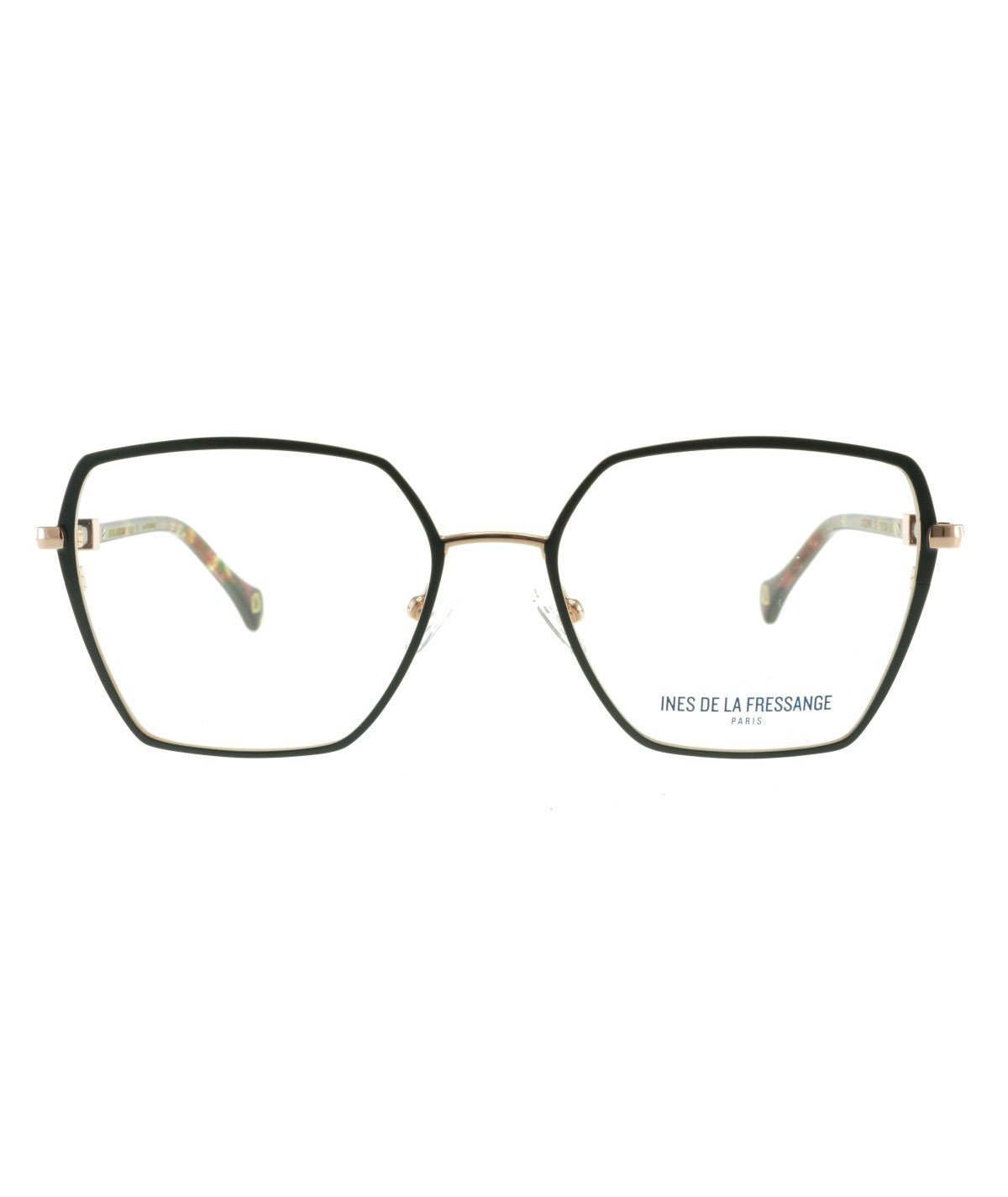 Inès de la Fressange Paris CORINNE (C3) GREEN / ROSE GOLD eyeglass frame – front view