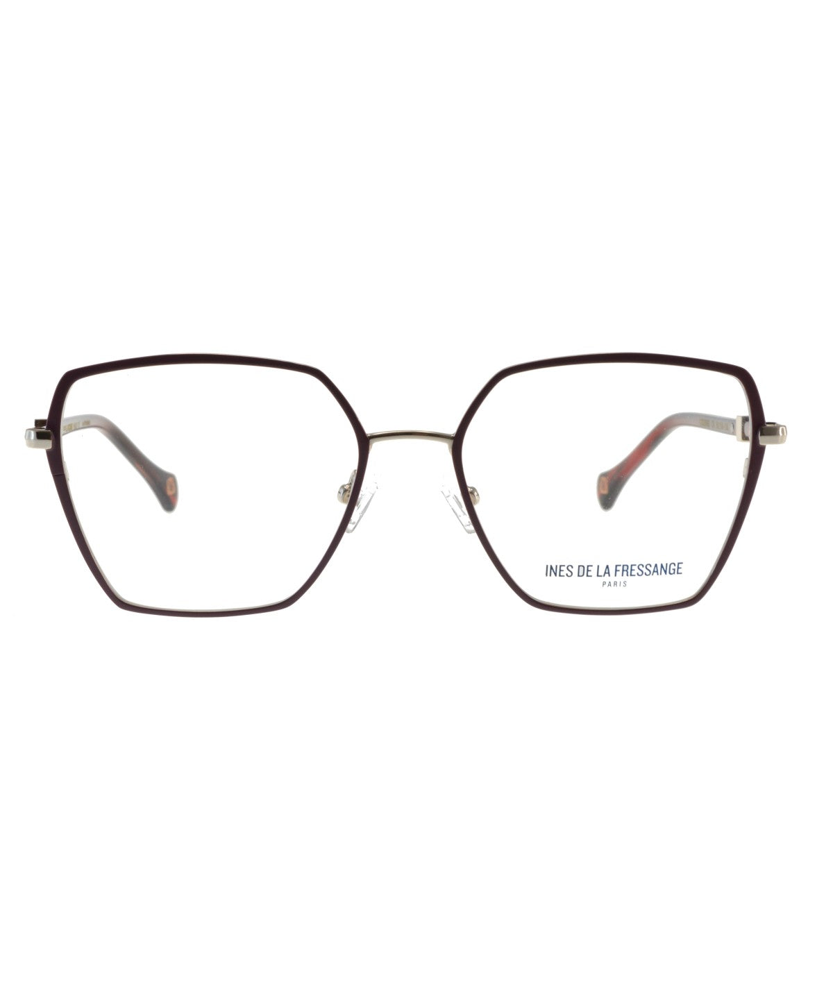 Inès de la Fressange Paris CORINNE (C4) BORDEAUX / GOLD eyeglass frame – front view