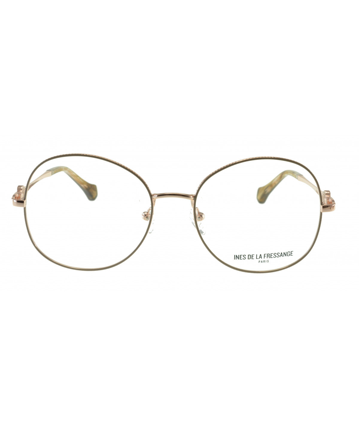 Inès de la Fressange Paris FLORA (C3) BEIGE / ROSE GOLD eyeglass frame – front view
