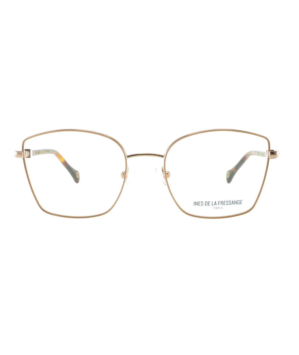 Inès de la Fressange Paris GIULIA c1 beige / rose gold eyeglass frame – front view