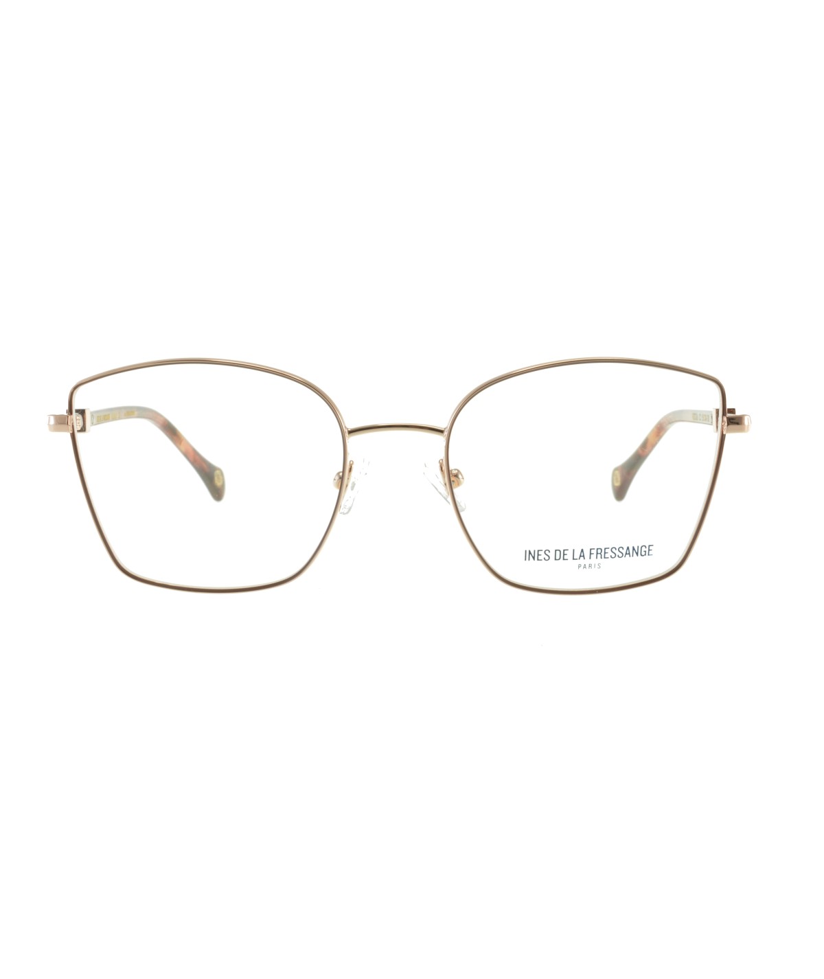Inès de la Fressange Paris GIULIA (C2) LIGHT BROWN / ROSE GOLD eyeglass frame – front view