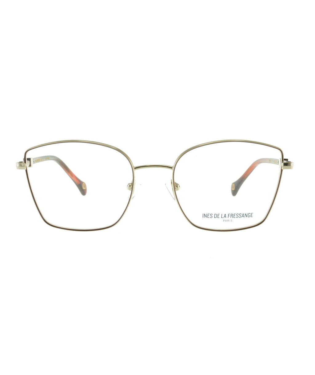 Inès de la Fressange Paris GIULIA (C4) BORDEAUX / GOLD eyeglass frame – front view