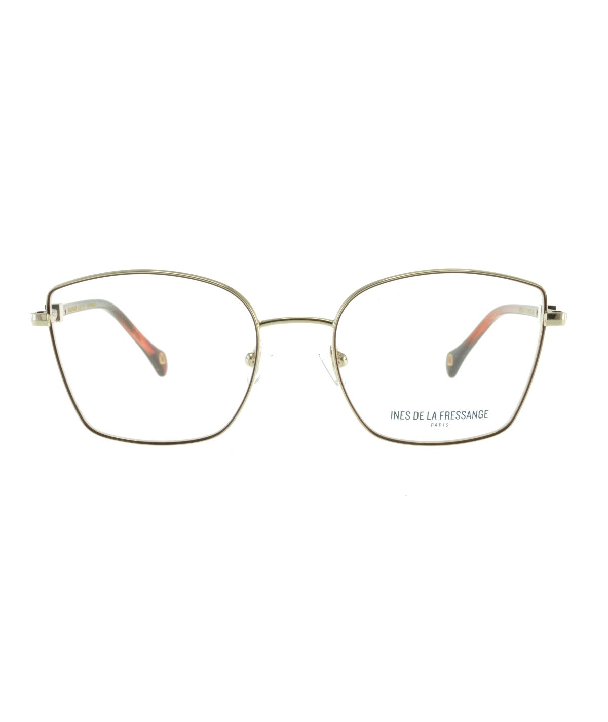 Inès de la Fressange Paris GIULIA (C4) BORDEAUX / GOLD eyeglass frame – front view