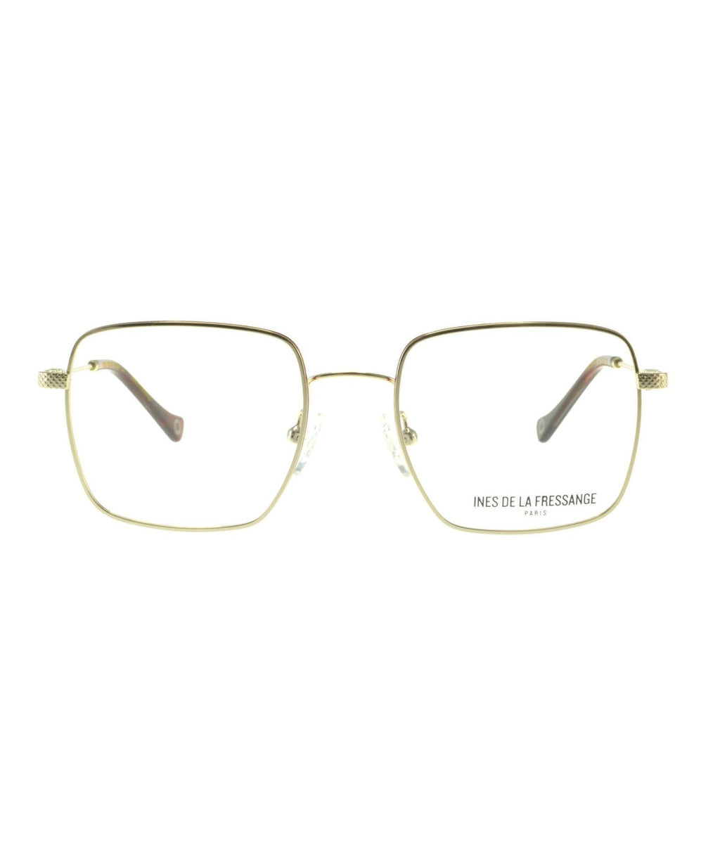 Inès de la Fressange Paris HELOISE c1 gold eyeglass frame – front view
