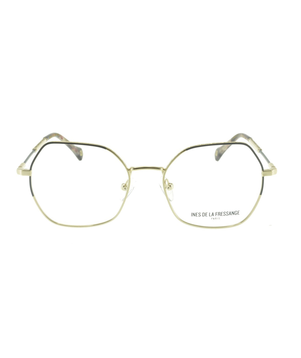 Inès de la Fressange Paris HERMINE c1 grey / gold eyeglass frame – front view