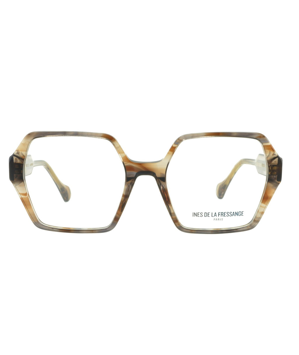 Inès de la Fressange Paris JUDITH (C3) TRANSLUCENT BROWN eyeglass frame – front view