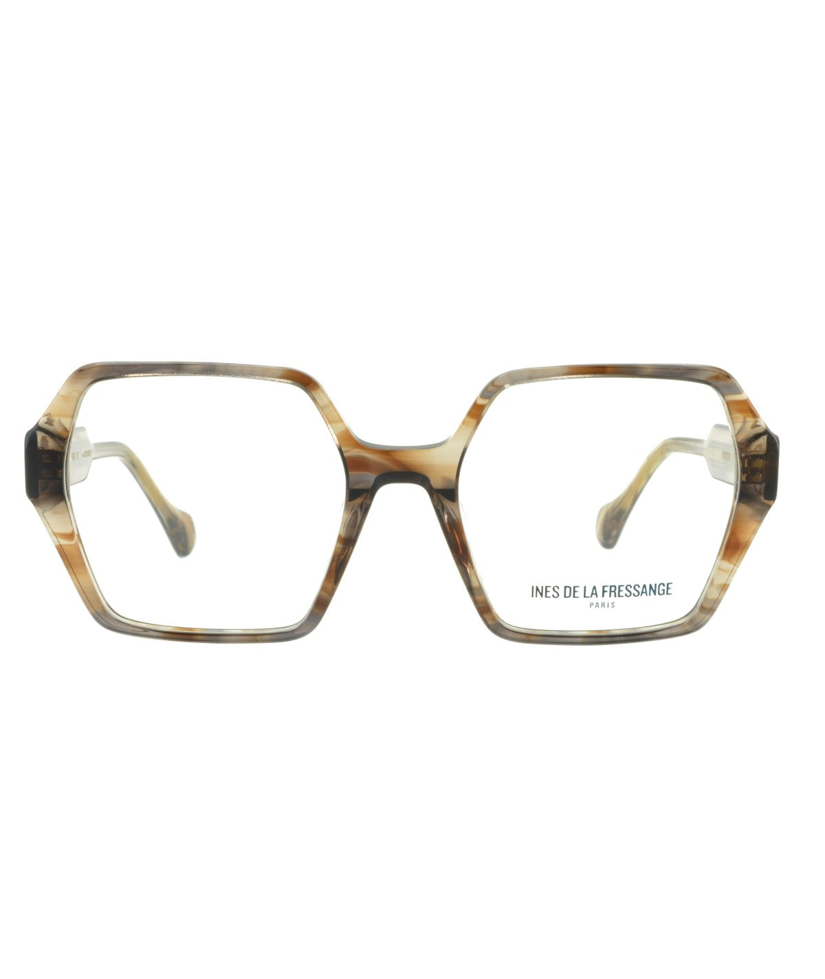 Inès de la Fressange Paris JUDITH (C3) TRANSLUCENT BROWN eyeglass frame – front view