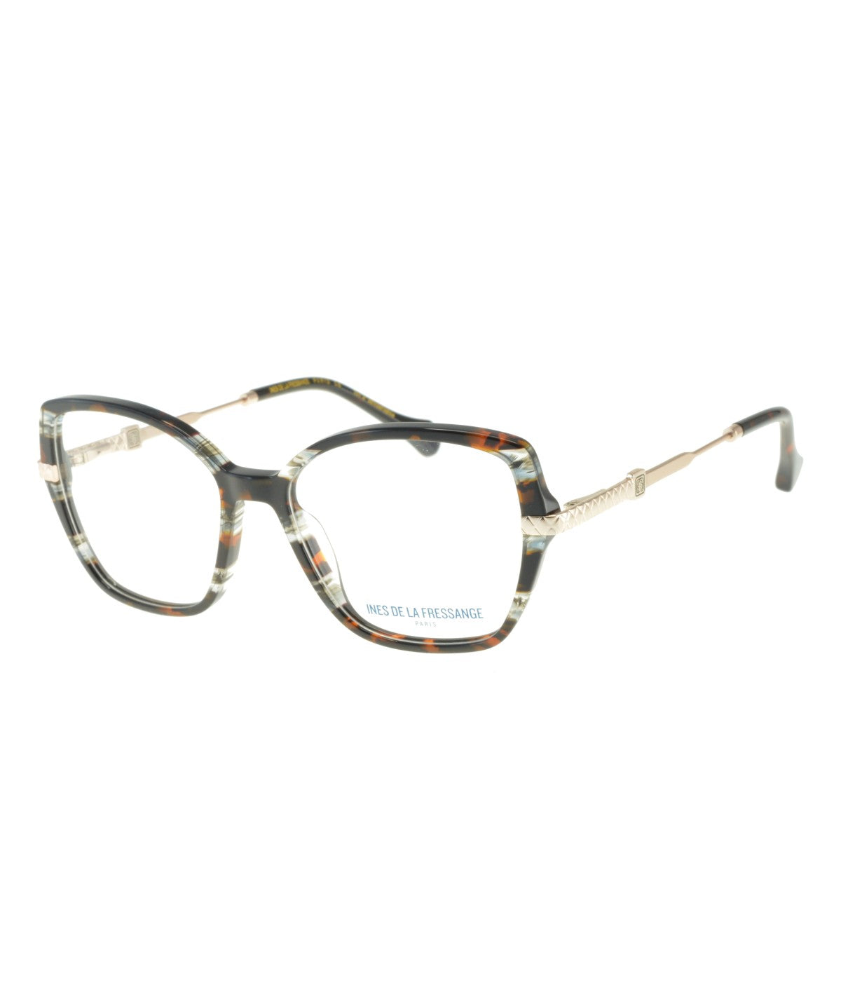 Inès de la Fressange Paris MAUD c1 brown texture eyeglass frame