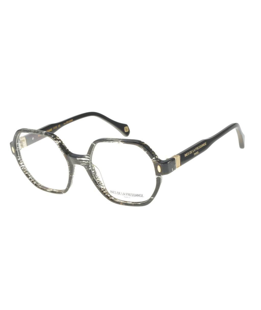 Inès de la Fressange Paris MAUREEN (C2) BLACK GROOVE eyeglass frame