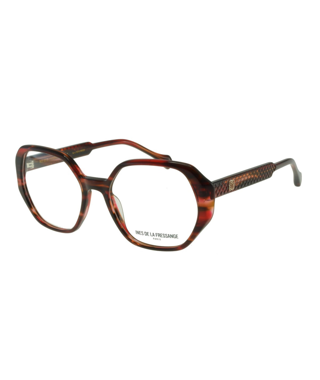 Inès de la Fressange Paris MAYANA c1 red texture eyeglass frame