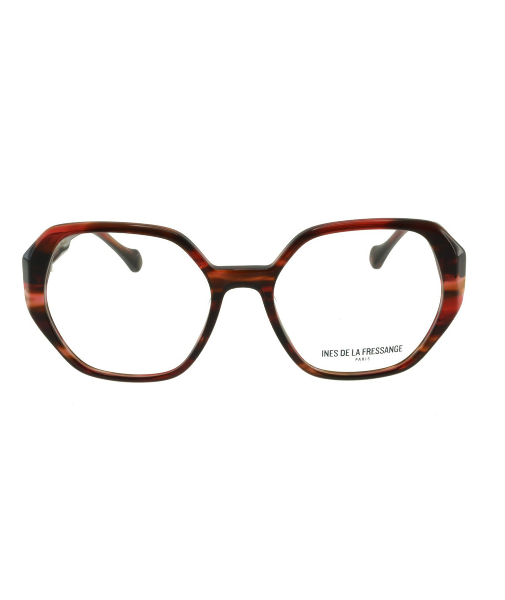 Inès de la Fressange Paris MAYANA c1 red texture eyeglass frame – front view