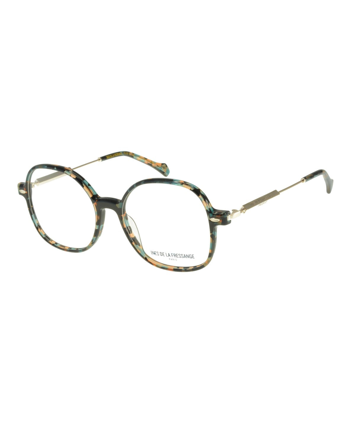 Inès de la Fressange Paris MEGAN C1 blue orange tortoiseshell eyeglass frame
