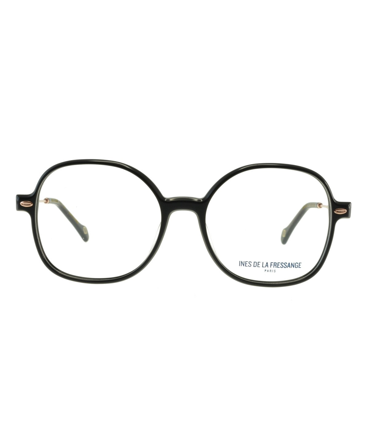 Inès de la Fressange Paris MEGAN C2 black eyeglass frame – front view