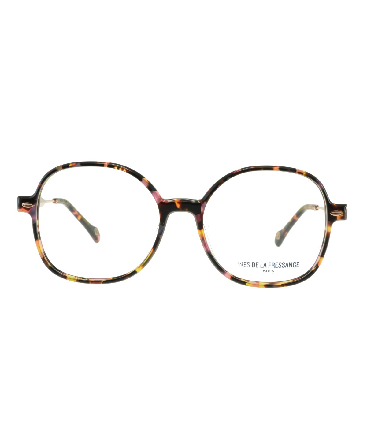 Inès de la Fressange Paris MEGAN C4 violet tortoiseshell eyeglass frame – front view