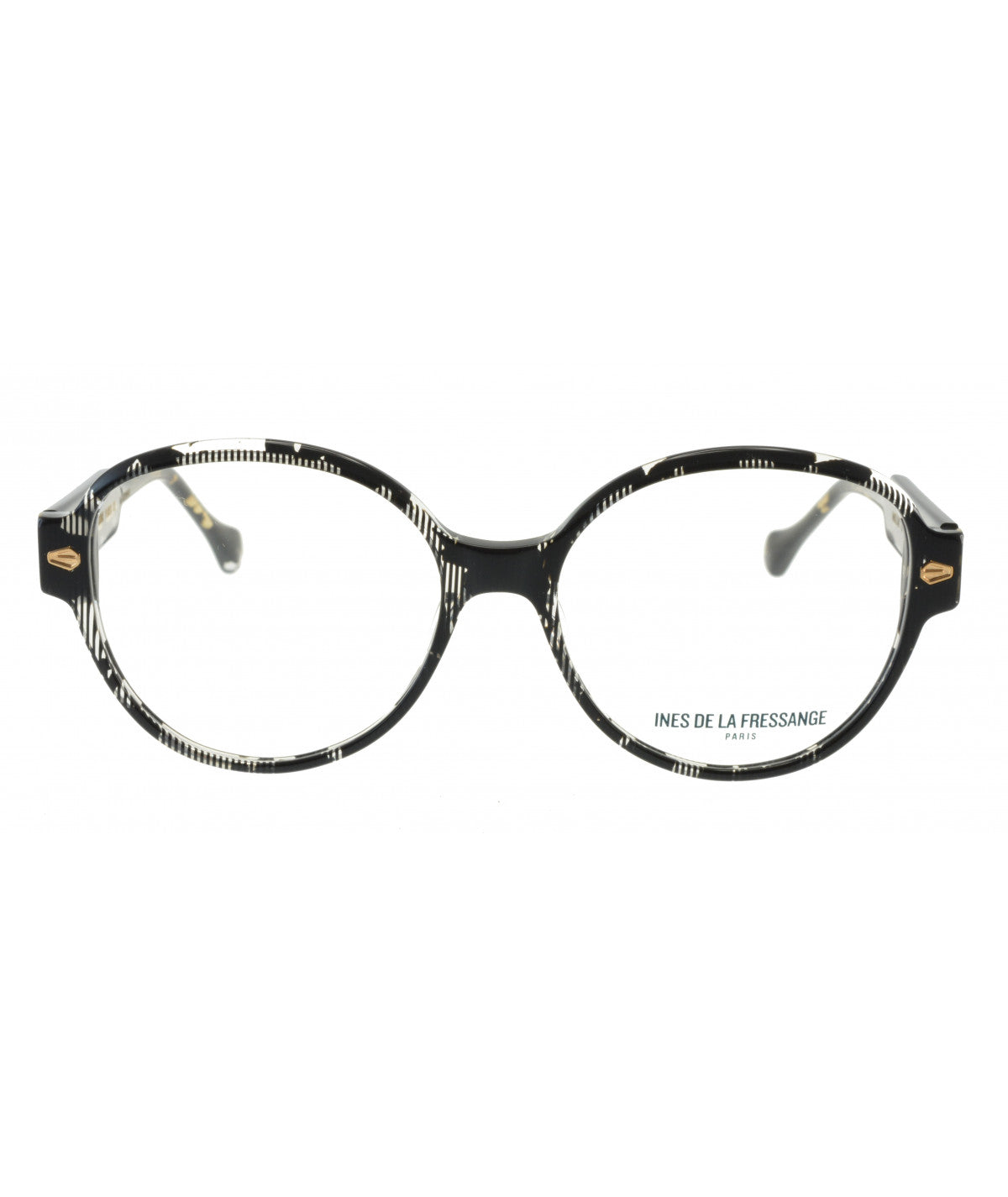 Inès de la Fressange Paris MILLIE (C2) BLACK TEXTURE eyeglass frame – front view