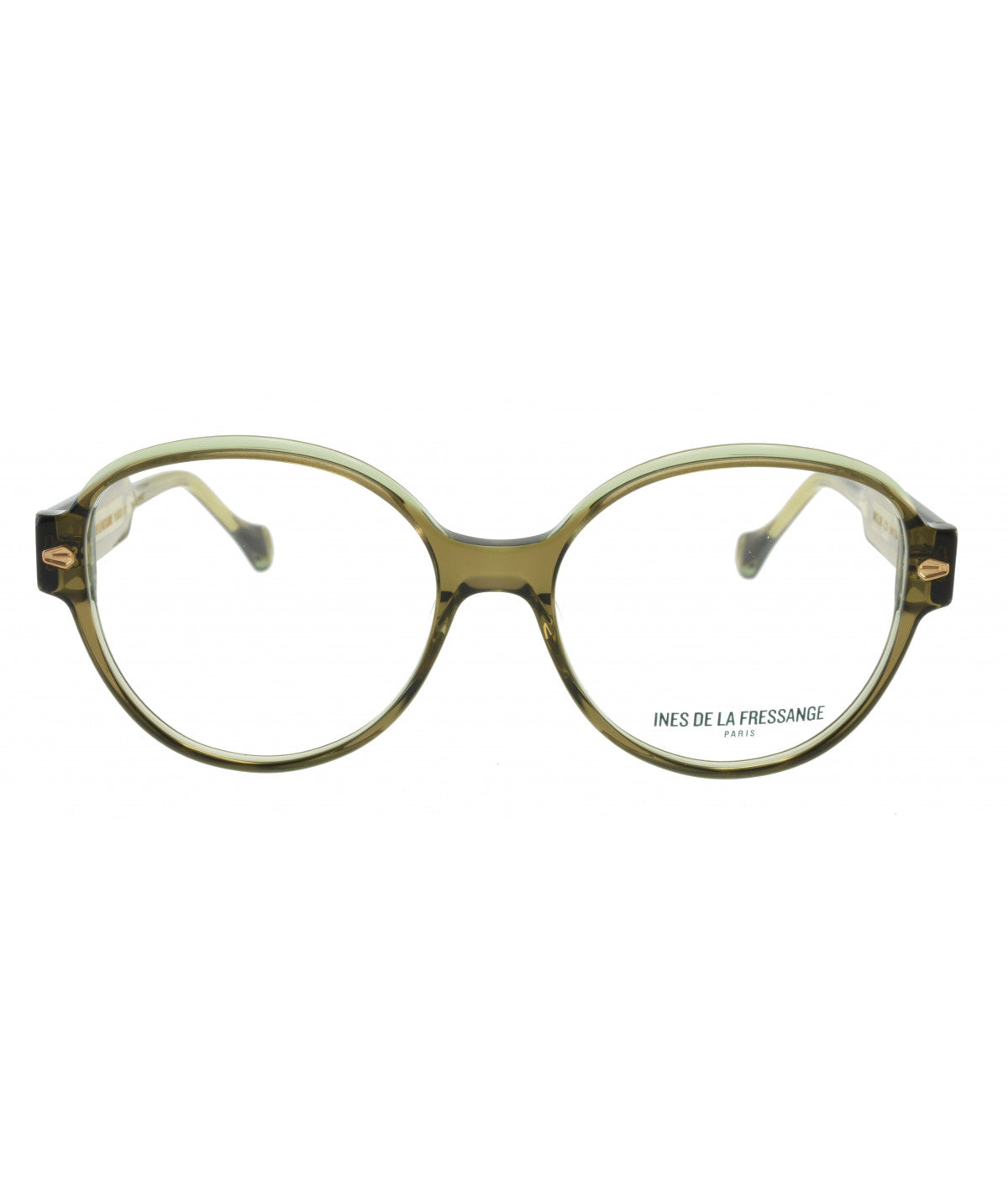 Inès de la Fressange Paris MILLIE (C3) TRANSLUCENT GREEN eyeglass frame – front view